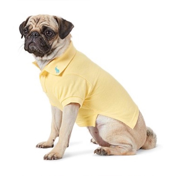 NWT yellow Polo Ralph Lauren Polo Dog Shirts Size XS